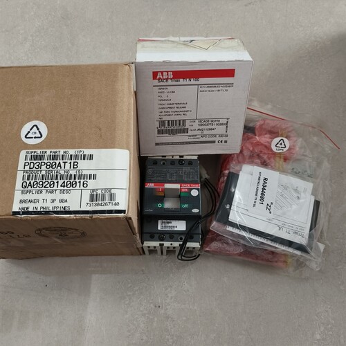 ABB断路器SACE Tmax T1N100 3P 80A订货号1SDA061807R1带AUX-C