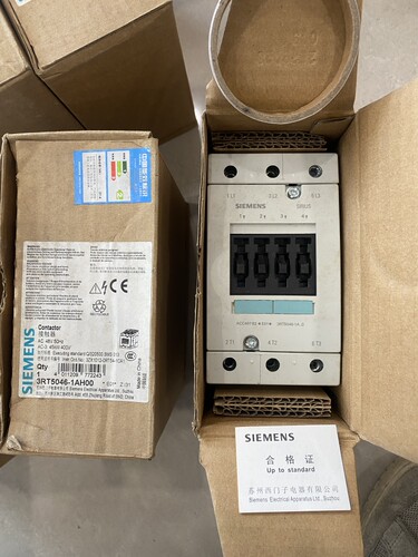 SIEMENS西门子接触器3RT5046-1AH00 AC48V 45kw电梯等升降设备用