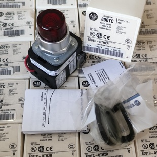 N376R Allen lamp QTH2R N374 Bradley罗克韦尔红色带灯按钮800TC