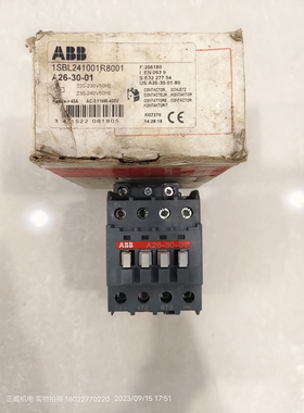 ABB接触器A26-30-01 220V老款备件，新款AX26/AX25.2-30-11