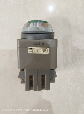日本IDEC和泉绿色平头自锁按钮AON 41-10650 2NC 二常闭可配常开