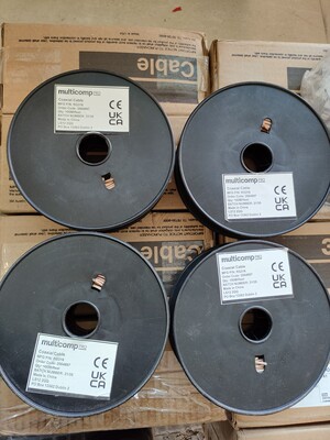 MULTICOMP PRO同轴电缆RG316, 50 ohm, 328 ft, 100 m