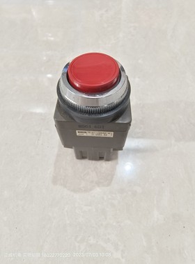 日本IDEC和泉红色平头自锁按钮AON 41-10650 1NO1NC 一常开一常闭