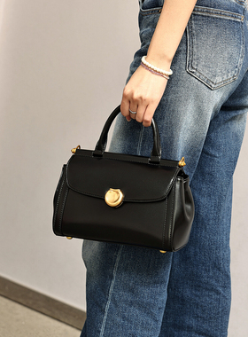 香港cecilKeith轻奢真皮手提包包女2025秋季新款高级感单肩斜挎包