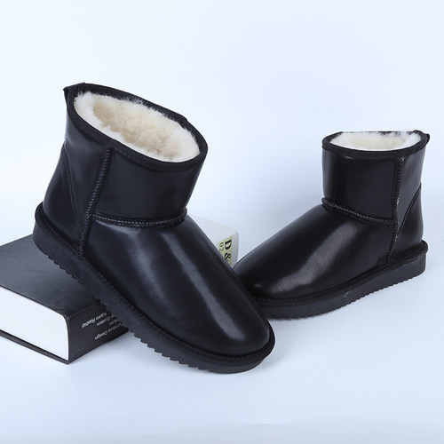 羊皮毛一体雪地靴男女同款真皮真毛防水防滑加厚保暖面包鞋羊毛鞋