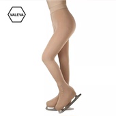 VALEVA儿童花样滑冰训练裤 溜冰 儿童女打底袜肤色黑色两种厚度包鞋