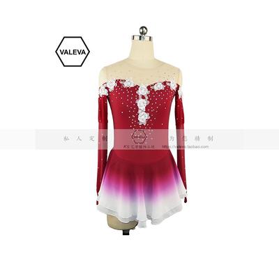 VALEVA花样滑冰服定制渐变考斯滕