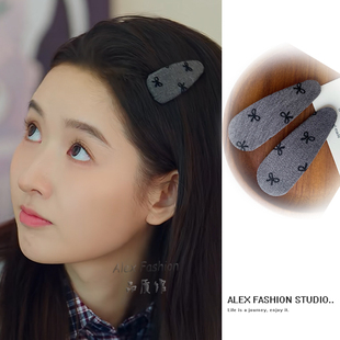 突然的喜欢林欢儿王玉雯同款蝴蝶结发夹头饰百搭BB夹侧边刘海夹