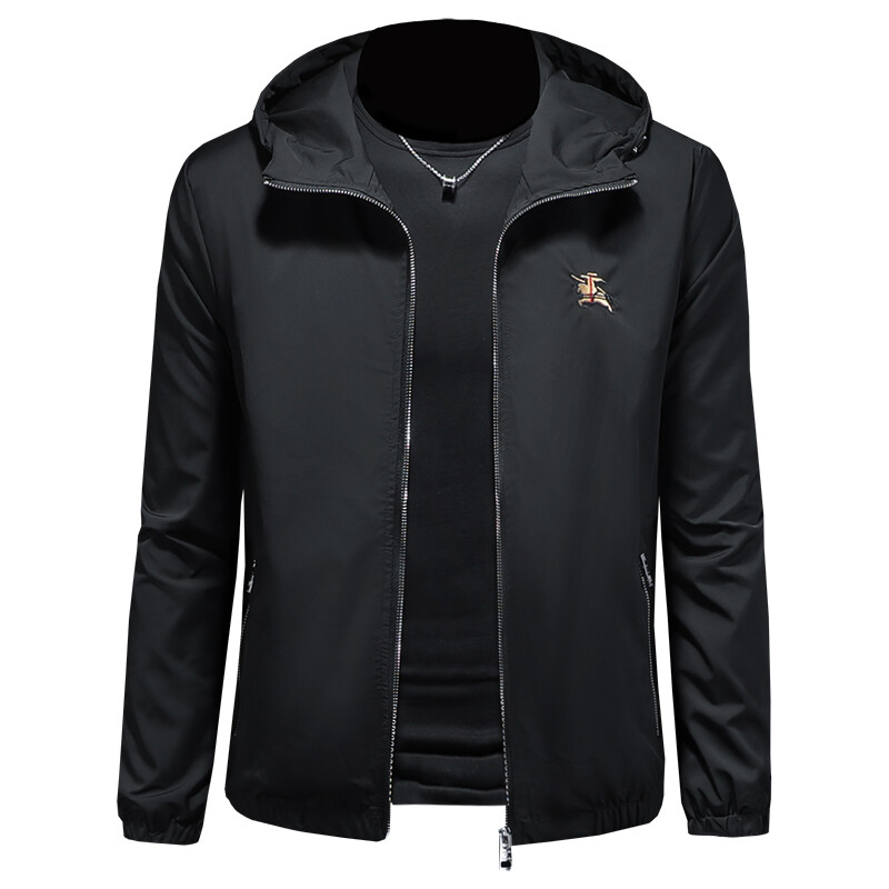 2025假模新款高端品质韩版男士连帽夹克外套QT6012AFD7783-P145,男装夹克,钱塘6012-1(原3012-1)