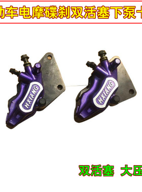 电动车前后左右泵碟刹改装下泵总成尚领迅鹰卡钳配件双活塞AB油泵