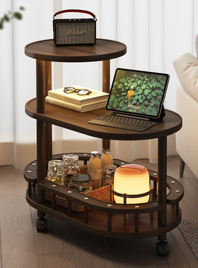 沙发边几茶几茶桌可移动客厅实木小户型侧边边柜置物柜零食小推车