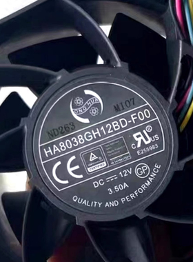 HA8038GH12BD-F00 8038 12V 3.50A 8CM暴力大风量变频器散热风扇