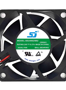 原装SJ SD240625BH/BU 6025 24V 0.19A 2线变频器双滚珠散热风扇