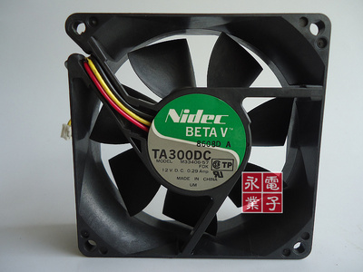 nidec TA300DC M33406-57 12V 0.29A 8CM 8025 三线 散热风扇 X++
