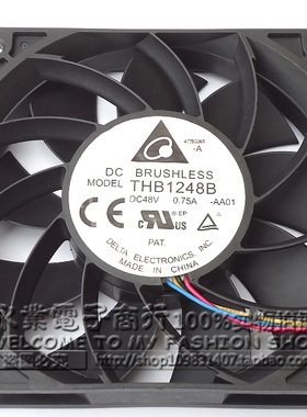 台达DELTA 12025 12CM大风量风扇48V 0.75A THB1248B 双滚珠