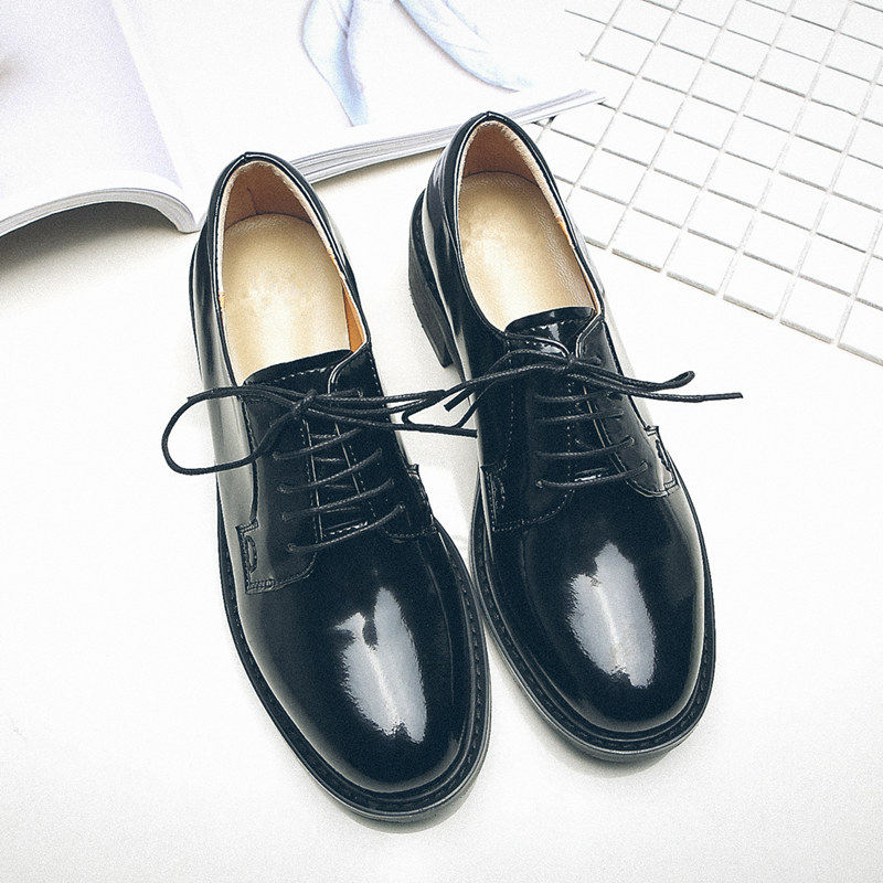 2019 With crude Retro Oxford shoes England Patent leather Single shoes Flat bottom Baby leather shoes college Frenum Middle heel Women's Shoesin the Women's Shoes, Low shoes  category - from Buy2taobao.com to provide professional Taobao agent buy service