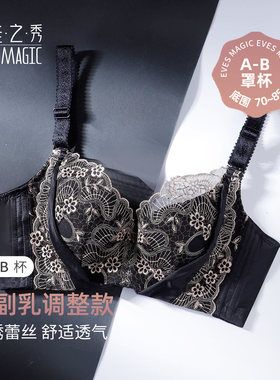 夏娃之秀轻奢刺绣内衣女软支撑透气洞洞杯塑形聚拢收副乳文胸3921