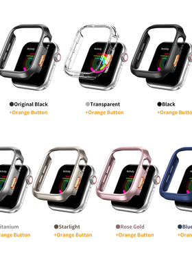 适用苹果手表铁穹镂空按键保护壳iwatch11/10S987654SEUltra3边框