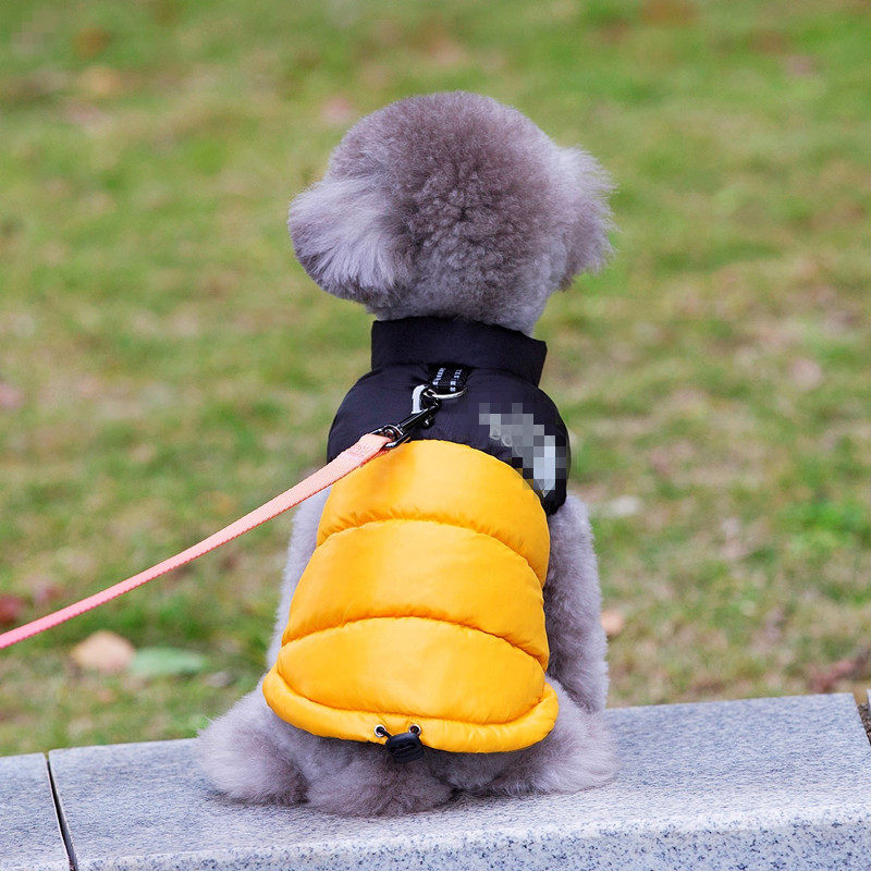 狗狗衣服秋冬季保暖款可牵引棉衣泰迪比熊柯基雪纳瑞衣服
