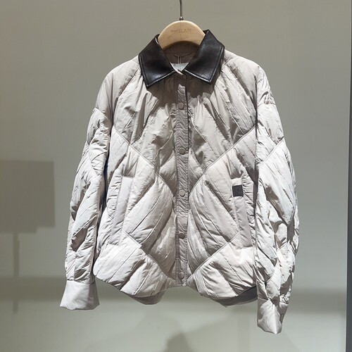 MSLAN新款翻领菱形格羽绒服2026冬季商场同款专柜正品MIDY290
