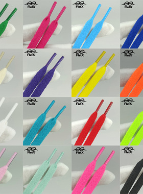 FlatX原装加厚AJ1 AF1 AJ3 AJ4 AJ5篮球鞋8mm扁鞋带黑白红蓝绿粉