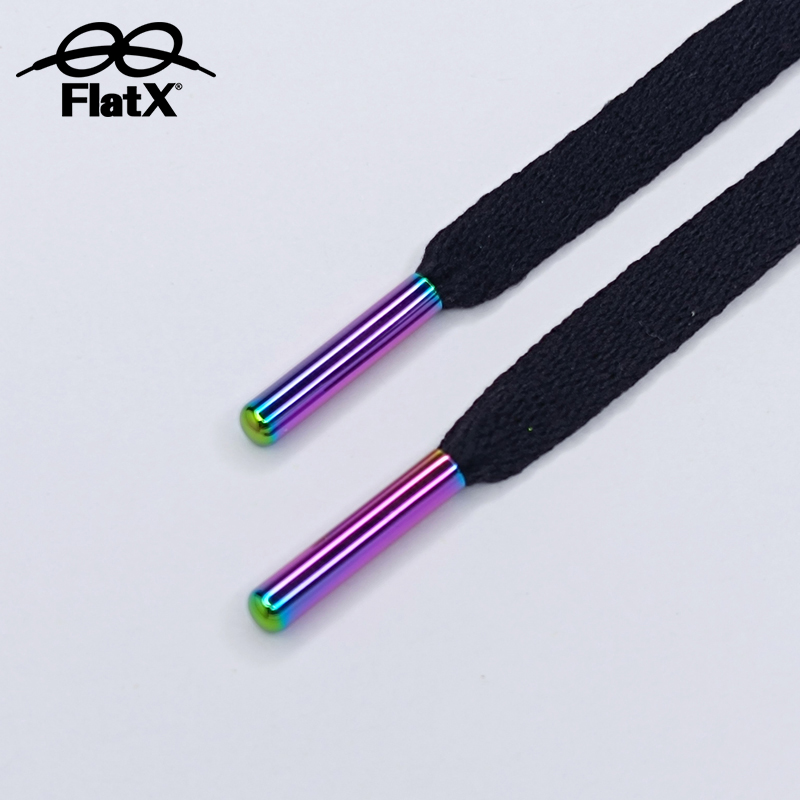 FlatX高档金属头鞋带8mm扁平款AF1 AJ1高中低帮适配黑色白色镭射