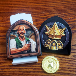 妙趣小坊-炉石传说周边 酒馆战棋 英雄酒保实体卡 钥匙链冰箱贴