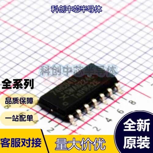 1个 74HC04D,653 SOIC-14 通用逻辑门芯片 SOIC14_150MIL 2V~6V