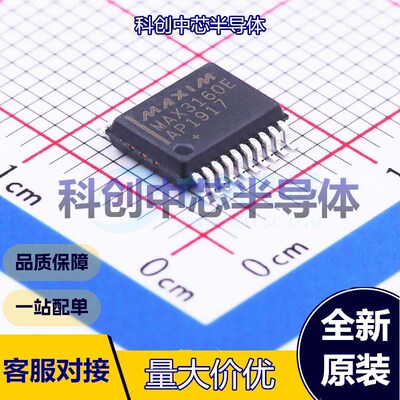 1个 MAX3160EAP+T RS-485/RS-422芯片 SSOP-20-5.2mm     全新原