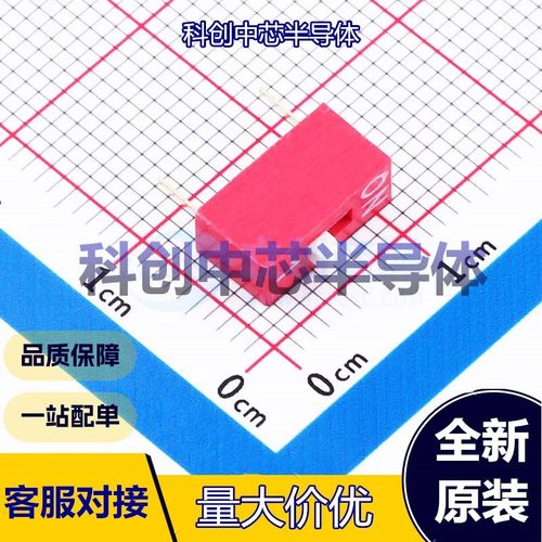 5个 DSWB01LHGET 拨码开关 插件,4.1x9.9mm     全新原装