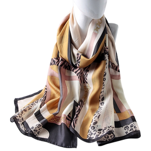 丝巾真丝围巾杭州丝绸高端送妈妈款长条披肩女士2026新款春季薄款