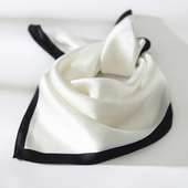 薄款 女士春季 系脖高级感春天 2026新款 白色真丝小方巾丝巾围巾女款