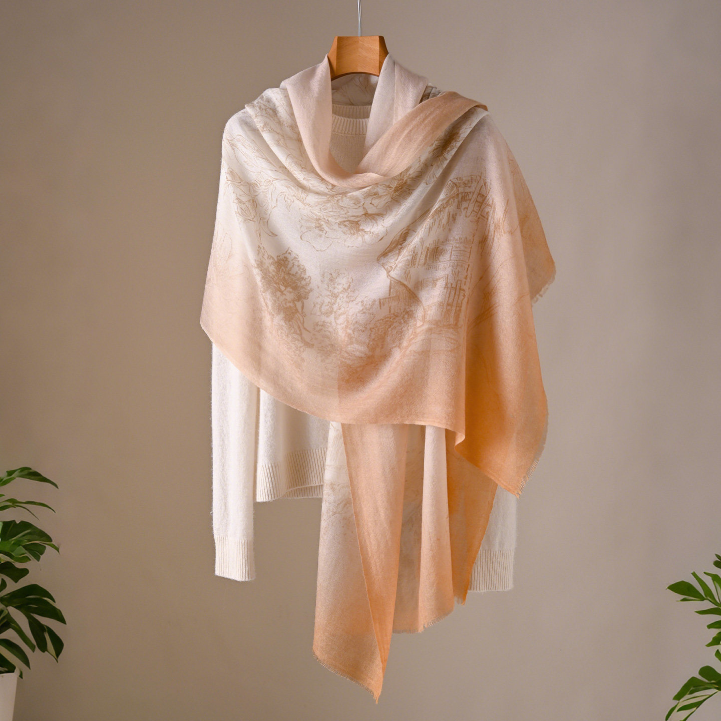 山羊绒围巾丝巾女士2026新款春季妈妈轻奢高级感披肩高端薄款春秋