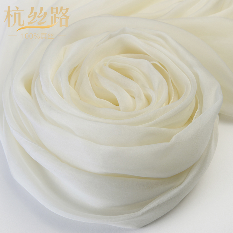 真丝丝巾围巾薄款白色小长条纱巾女士秋冬季纯色杭州丝绸高端披肩,服饰配件/皮带/帽子/围巾,围巾/丝巾/披肩,淘宝优惠券,粉丝福利购,淘宝优惠卷