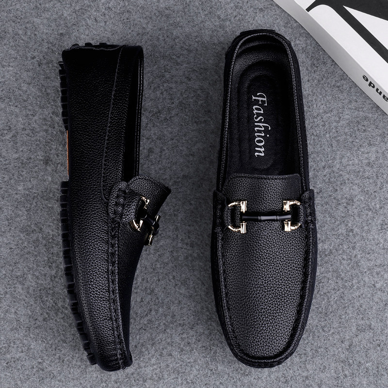 2026春季新款真皮豆豆鞋