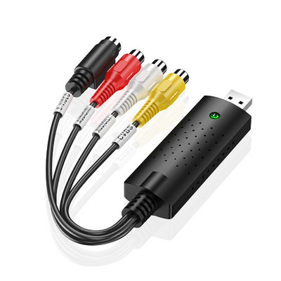 USB 비디오 캡처 카드 AV 고화질 이미지 컴퓨터 단일 채널 감시 카메라 셋톱 박스 DVD 케이블
