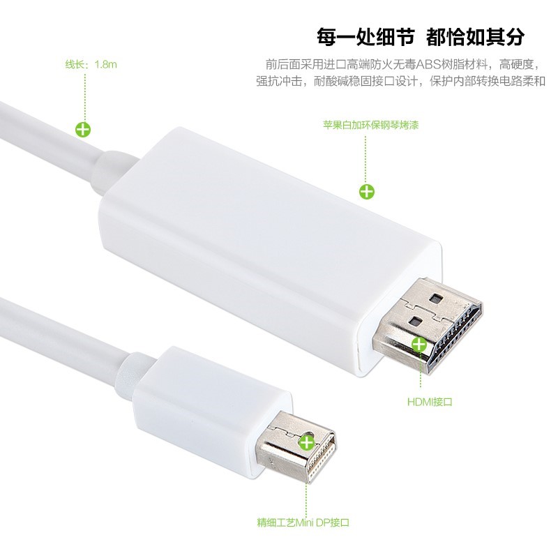 雷电转HDMI线苹果Imac电脑一体机thunderbolt2连接液晶电视高清线 影音电器 HDMI线 原图主图