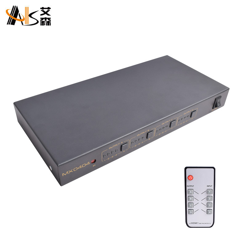 AIS艾森hdmi切换器4进4出矩阵切换器四进四出视频切换器1080P带