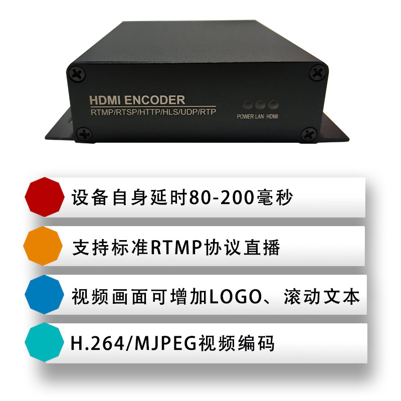 h.264高清hdmi推流器直播编码器1080P视频采集卡HDMI转网络