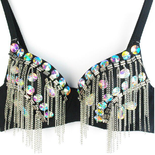 欧美酒吧ds演出服新款夜店性感歌手djgogo领舞爵士舞流苏链子文胸