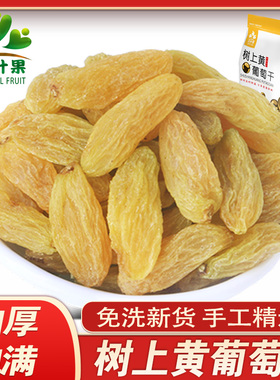 三叶果吐鲁番葡萄干1000g新疆树上黄无籽提子干果零食新货冰粉