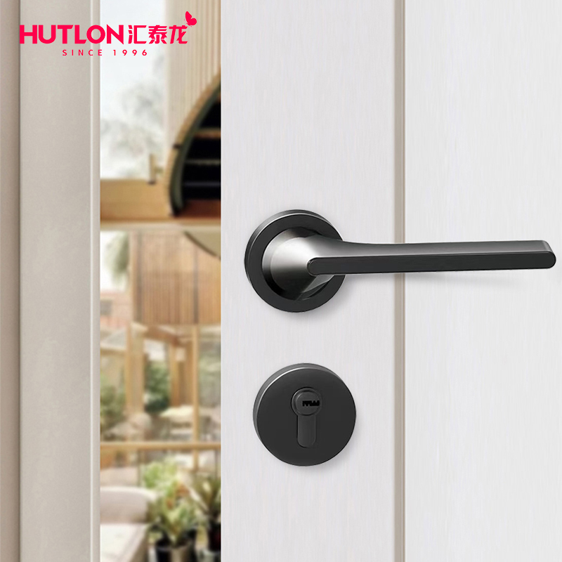 汇泰龙铜锁芯缓冲锁舌静音分体锁