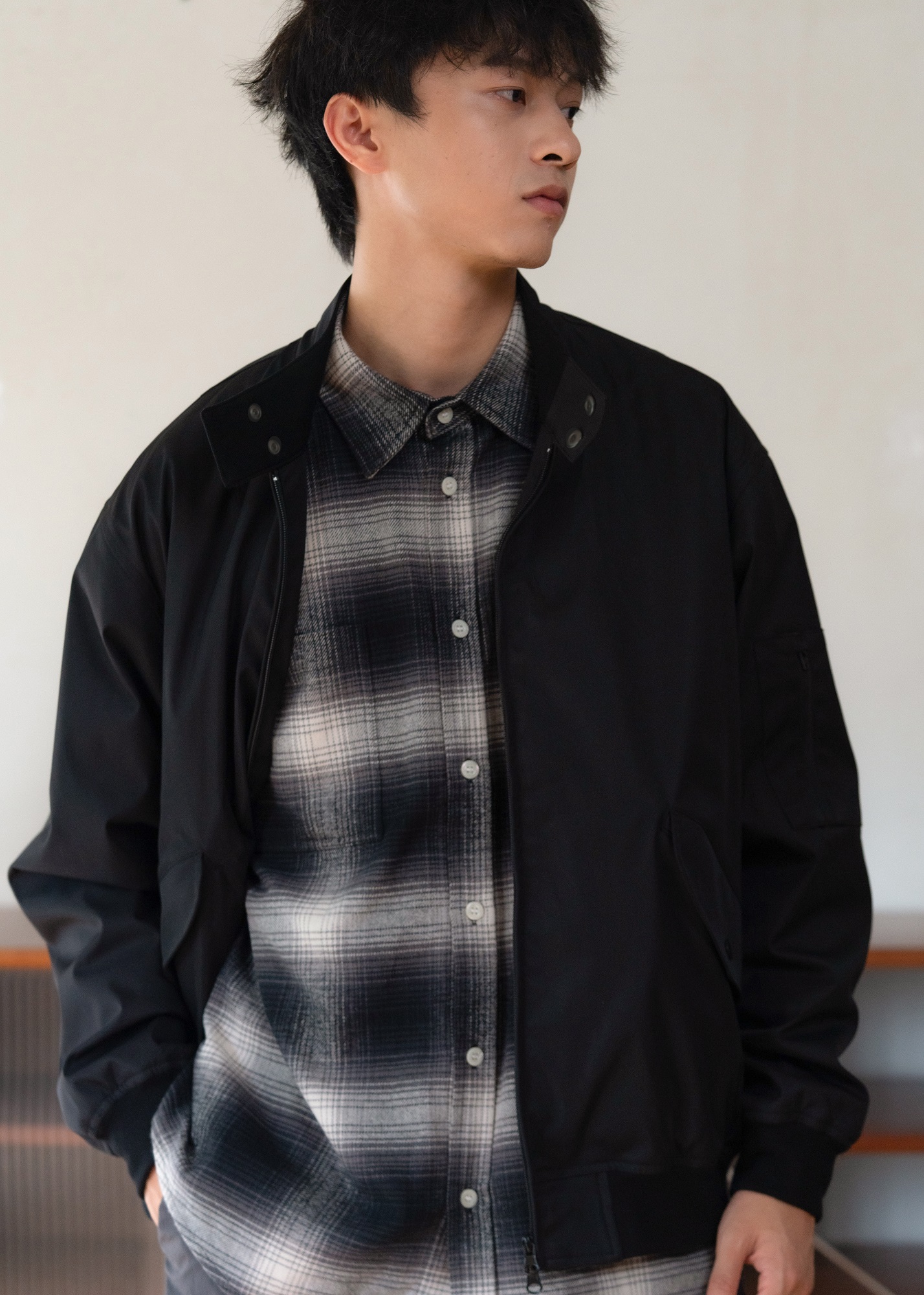 UNDIHARE立领秋款夹克三防面料