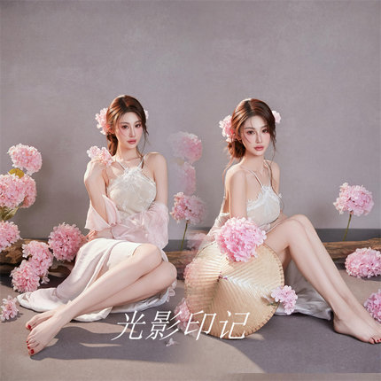韩系温柔纯欲风唯美氛围感花漾少女影楼新款个人艺术照摄影服装