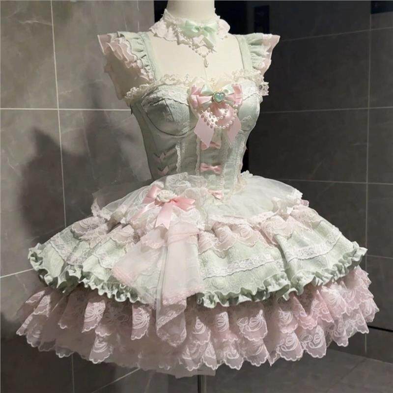 lolita裙子新款甜美少女蓬松连衣裙芭蕾jk可爱蛋糕蓬蓬裙