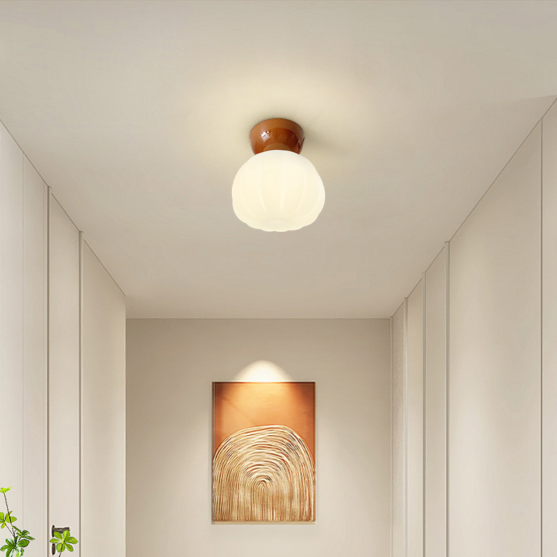 奶油风入户门厅过道吸顶灯法式复古民宿卧室阳台玄关走廊飘窗小灯