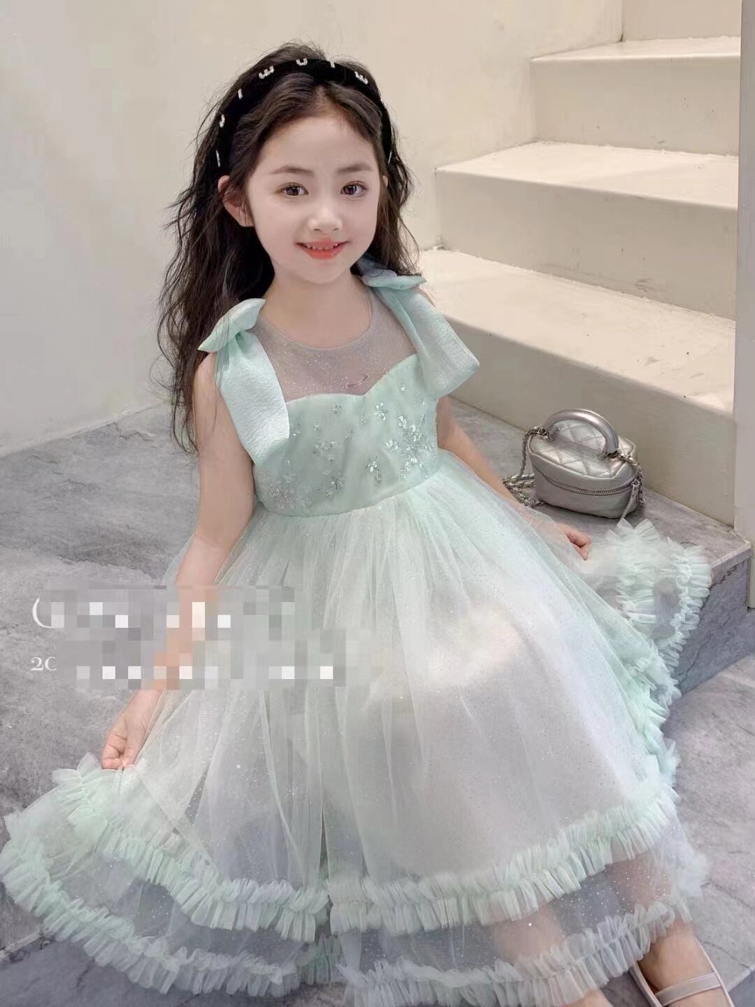 女童连衣裙夏装2024新款儿童网纱裙女大童裙子夏款女孩夏季公主裙