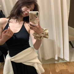 METWO 8679正肩高弹U领吊带 带杯垫2025夏季新款修身工字背心