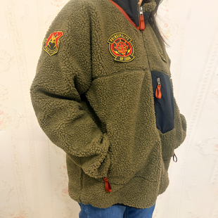 机动战士高达吉翁公国地球联邦复古羊羔绒夹克男加厚秋冬拉链外套