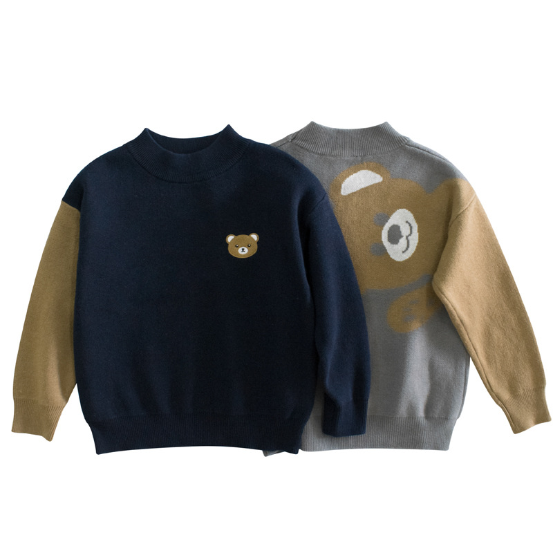 儿童套头毛衣秋冬季男宝宝针织衫